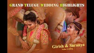 Best Telugu Wedding Film 2022 | Nellore Grand Telugu Wedding highlights |   of girish & saranya