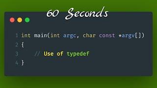 Use of typedef | #60seconds | One Minute | #anooptube | #oneminute