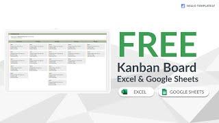 Free Kanban Board Template for Excel & Google Sheets - Hit the Like Button!