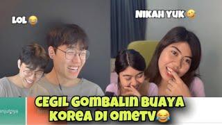 REAKSI LUCU COWOK KOREA DIGOMBALIN CEGIL INDO  #ometv