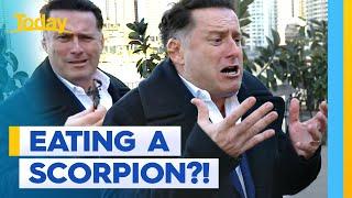 Karl Stefanovic eats a scorpion on live TV | Today Show Australia