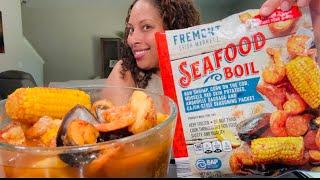 ALDI’s 9.99 Seafood Boil Bag Review. Let’s see if it’s worth it. #foodie #seafoodboil #mukbang