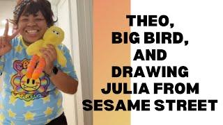 Theo, autistic little host alter draws Julia from Sesame |  Street | Autism art