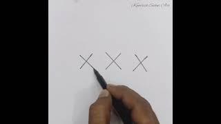 how to draw a girl with 'XXX' letters ॥ #art #drawing #shorts