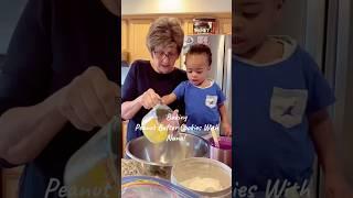 Cooking With Jaden & Nana! #cooking #baking #peanutbuttercookies #cookies #funny