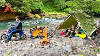 Riding Dirt Bikes to Secret Primitive Camping Spot on the River