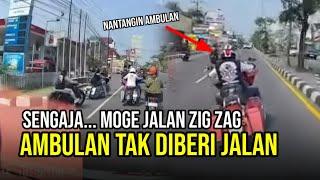 Detik-detik Pengendara Moge Nantangin Ambulan yang sedang buru-buru. Jalan Zigzag di depan Ambulan