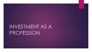 Professional Investment Investment As a profession | Isra academy