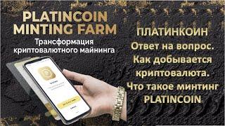 ПЛАТИНКОИН  Ответ на вопрос  Как добывается криптовалюта  Что такое минтинг PLATINCOIN