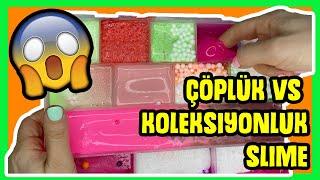 ÇÖPLÜK SLİME VS KOLEKSİYONLUK EĞLENCELİ SLIME CHALLENGE! HANGİ SLİME ÇÖPE ATILACAK? Bidünya Oyuncak