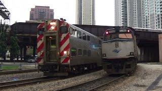 Incredible Metra evening rush hour action at Canal Street!