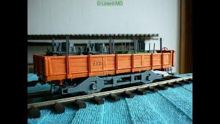 Magdeburger Arbeitsbeiwagen 702 mit Güterlore 770 - Spur 0