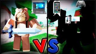 I 1v1ed EVERY Device In Roblox Bedwars..