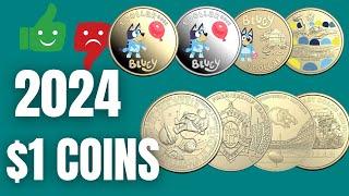 BIG year for 2024 $1 Coins from Australia - Bluey, NRL, AFL, Silver and more..