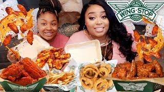 Wing Stop MUKBANG +Spicy Wings+Cheese Fries!