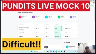 PUNDITS CGL2024MAINS MOCK TEST -10 TODAYsolutions21-22Dec️How to doanalysis#oliveboard#ssc#maths