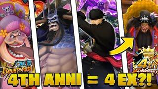 4 EX for the One Piece Bounty Rush 4th Anniversary | OPBR