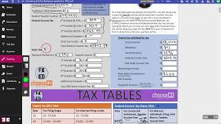 Calculating Net Pay Walkthrough - Calculate Basic Federal and State Income Tax on Paychecks