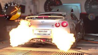 800HP Nissan GT-R FLAMETHROWER on the DYNO by VA.MA | Feat Garret G25-660 Turbos & Forged Internals