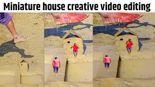 Miniature house and Water jumping Creative videography idea|sabse bada maker|kinemaster tutorial