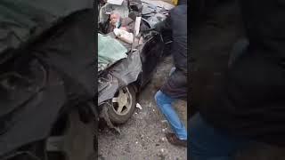 TANK iN UKRAINE CROSS OVER CAR WITH DRIVER