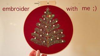 holiday crafting: how to embroider a Christmas tree ~sweet gift idea~