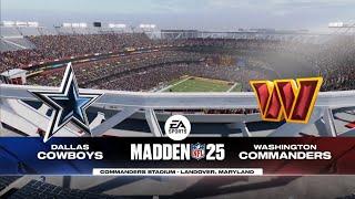 Cowboys vs Commanders Week 12 Simulation (Madden 25 PS5)