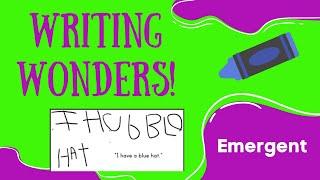 Writing Wonders: Emergent Writers Lesson 1 ️