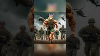The Brave Father Cat goes to War #cat #cute #ai #catlover #catvideos #cutecat #aiimages #aicat