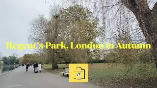 Autumn Walk in Regent's Park, London | 4K Virtual Walking Tour