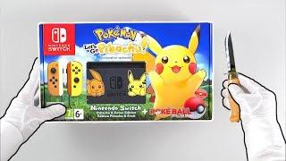 Nintendo Switch "PIKACHU EDITION" Console Unboxing (Pokémon Let's Go Eevee & Pikachu)