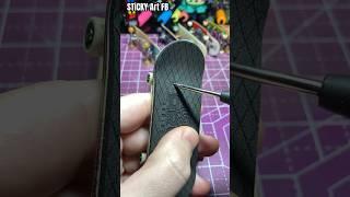 How to Make Perfect Holes in Tech Deck Pro Foam Grip #techdeck  #diy #shorts