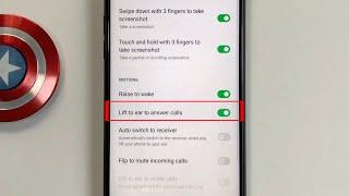Lift to ear to answer calls on OPPO A57 Android 12