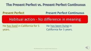 02 06 Present Perfect vs Present Perfect Progressive  Lecture   University of California, Irvine   C