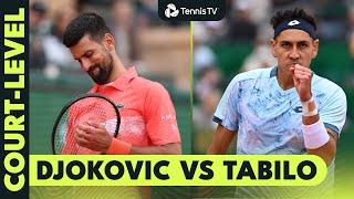 Novak Djokovic vs Alejandro Tabilo Court-Level Highlights | Monte-Carlo 2025