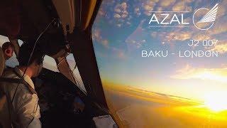 Cockpit timelapse: From Baku (GYD) to London (LHR) - Azerbaijan Airlines