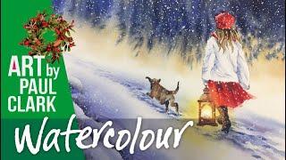 How to paint a Christmas Scene in Watercolour - step by step