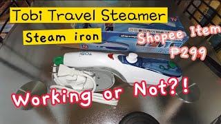 UNBOXING TOBI PORTABLE TRAVEL STEAM IRON | STEAM IRONING MY OOTD| TOBI STEAMER HOW TO USE