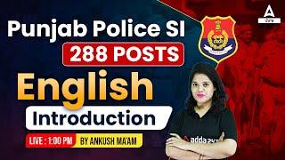 Punjab Police SI Exam Preparation | Punjab Police English Class | Introduction | By Ankush Mam