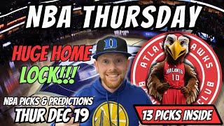 NBA Picks Today Thursday 12/19/2024 | Free NBA Best Bets, Predictions & Player Props Thursday