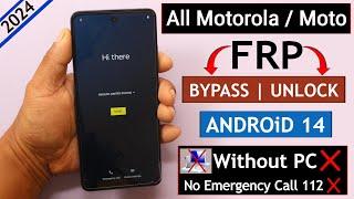 All Motorola/Moto Android 14 Frp Bypass/Unlock Google Account Lock Without PC - Fix Youtube Not Open