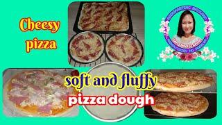 How to make easy pizza dough|soft and fluffy pizza|cheesy pizza|WengBaalChannel #pizza#yummypizza