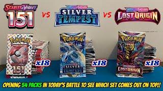 POKEMON 151 vs SILVER TEMPEST vs LOST ORIGIN Pokemon Card Opening Battle!!