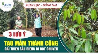 APN - 3 LƯU Ý ĐỂ TẠO MẦM THÀNH CÔNG | CẢI THIỆN SẦU RIÊNG ĐI ĐỌT CHUYỀN