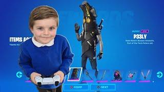 Surprising My 8 Year Old Kid Giving Him The NEW TECH FUTURE Skin Pack After School Unlocking Tech