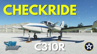 Milviz Cessna 310R VFR Full Flight Guide - Checkride - Cessna 310 Tutorial - MSFS