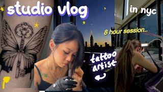 Day in the life of a FEMALE TATTOO ARTIST in NYC