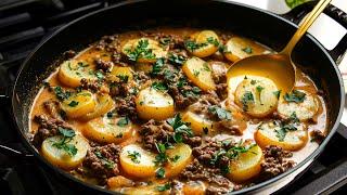 I've Never Eaten Ground Beef This Delicious! The Most Simple Ground Beef and Potato Recipe!