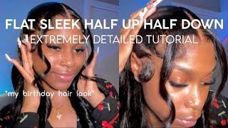 HALF UP HALF DOWN STYLING TUTORIAL | SLEEK & MELTED AF! | THE PERFECT BODY WAVE WIG | Alipearl Hair