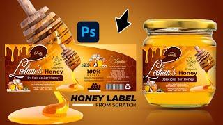 How to Create a Honey Jar Label Design using Photoshop